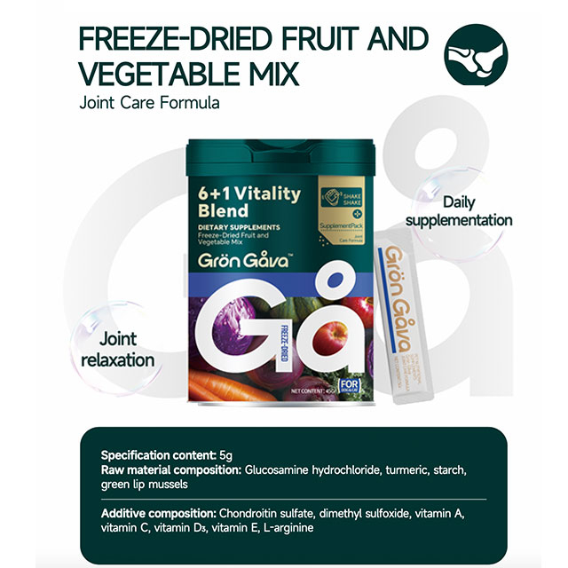 FREEZE-DRIED FRUIT AND VEGGIE BLEND JOINT CARE FORMULA