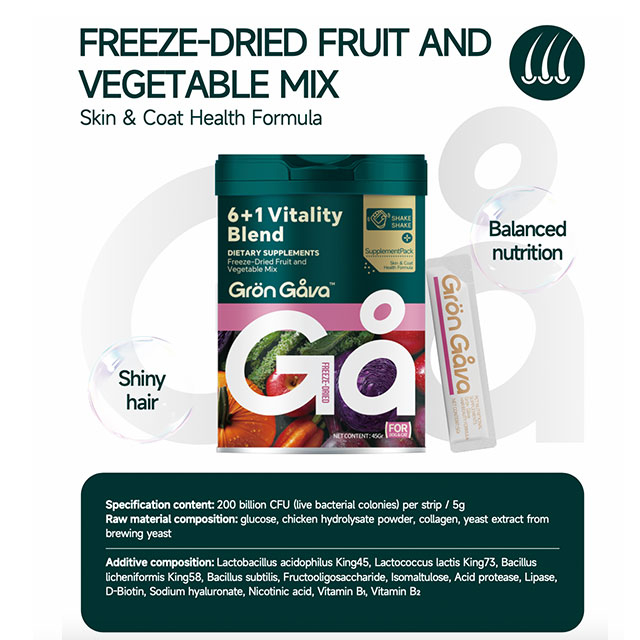 FREEZE-DRIED FRUIT AND VEGGIE BLEND SKIN & COAT HEALTH FORMULA